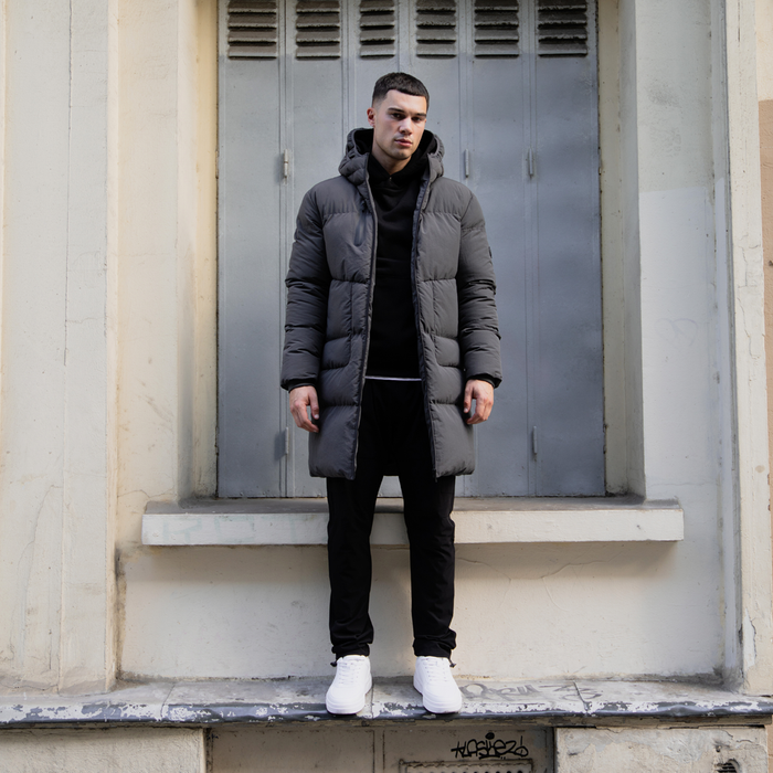 Villar Longline Jacket - Charcoal